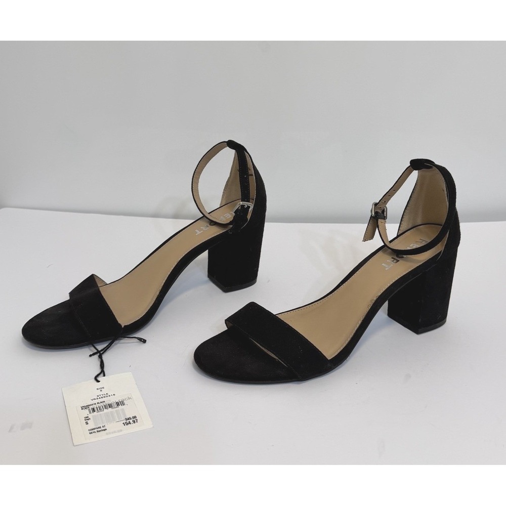 Report Black Block Heel Pumps Ankle Strap Women's Size 8 NWT